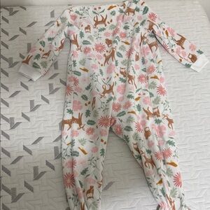 Adorable Deer and Floral Kids Footie